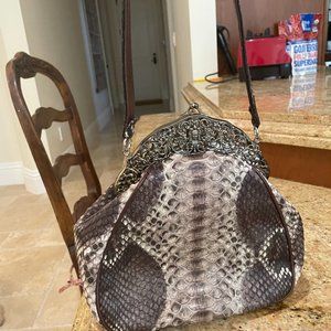 Anthony Luciano Python Handbag with vintage frame